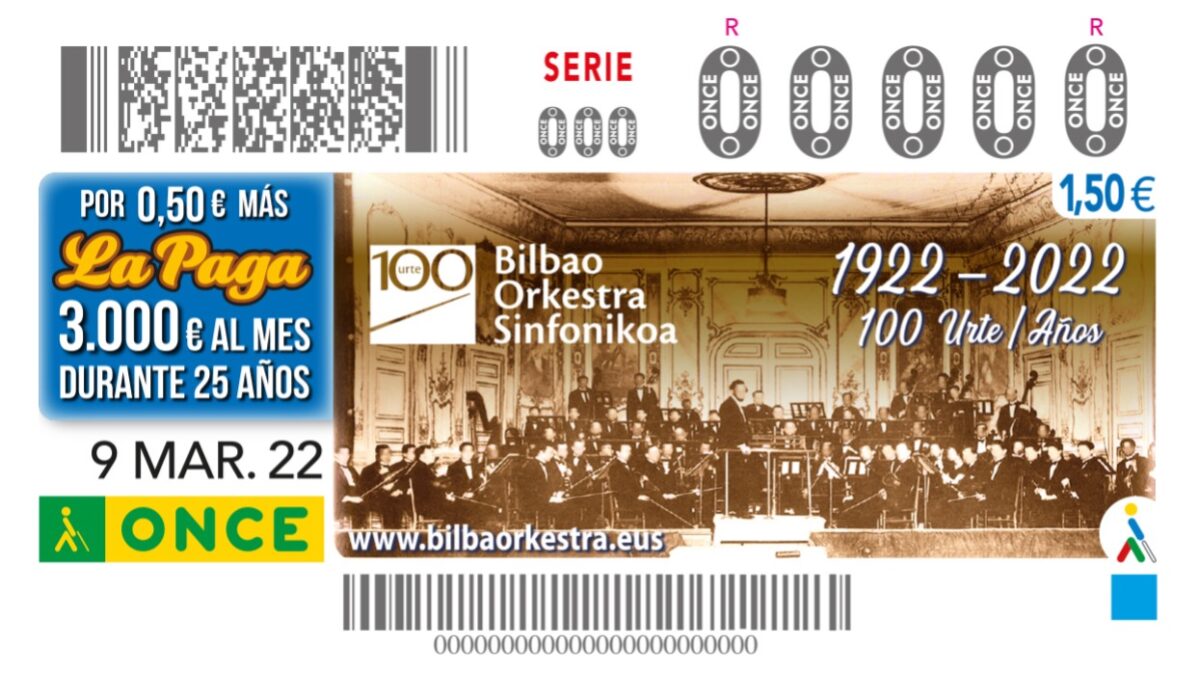 Bilbao Orkestra Sinfonikoa ONCEren 5,5 milioi kupoitan
