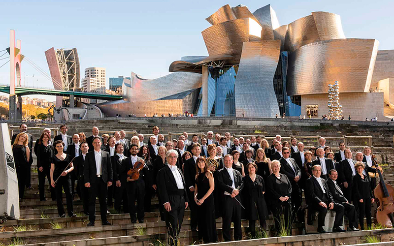 >Bi Urteurrenetarako kontzertua Bilbao Orkestra Sinfonikoa & Guggenheim Bilbao